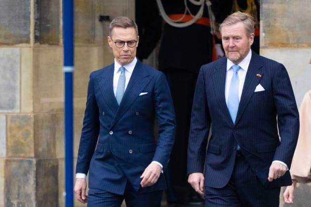 State visit of Finland to the Netherlands, Amsterdam, The Netherlands - 11 Dec 2025 King Willem-Alexander, President Alexander Stubb at the Welcome Ceremony on Dam Square in Amsterdam during the state visit of Finland to the Netherlands. Amsterdam The Netherlands  Copyright: xMischaxSchoemakerx