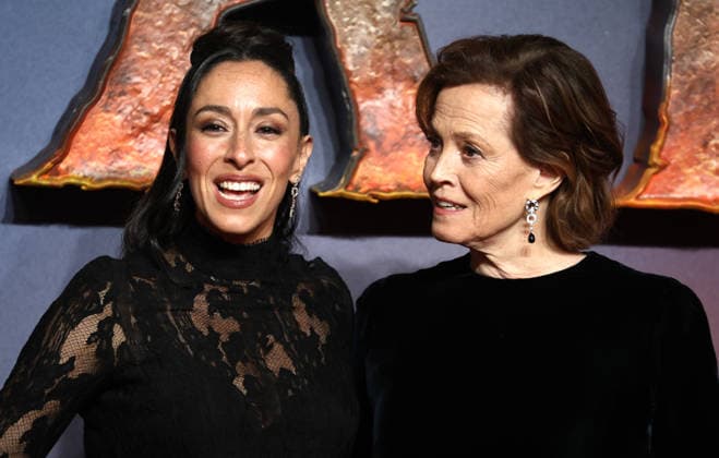 December 11, 2025, London, United Kingdom: Oona Chaplin and Sigourney Weaver attend the Avatar Fire And Ash UK Premiere at BFI IMAX Waterloo. London United Kingdom - ZUMAs197 20251211_aaa_s197_183 Copyright: xFredxDuvalx