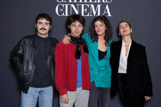 Andre Bazin - Cahiers Du Cinema Prize Anton Balekdjian, Matteo Eustachon, Andrea Queralt, Elena Lopez Riera attends the Andre Bazin - Cahiers Du Cinema-Chanel Prize at La Coupole on December 11, 2025 in Paris, France. Photo by Nasser Berzane ABACAPRESS.COM Paris France  Copyright: xBerzanexNasser ABACAx