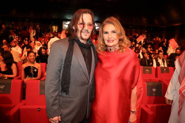 Johnny Depp and Celebs Attend Closing of Red Sea Film Festival - Jeddah Johnny Depp poses with Egyptian star Yousra at he closing ceremony of the 5th edition of the Red Sea International Film Festival in Jeddah on December 11, 2025. Photo by Balkis Press ABACAPRESS.COM Jeddah Saudi Arabia  Copyright: xBalkisxPress ABACAx