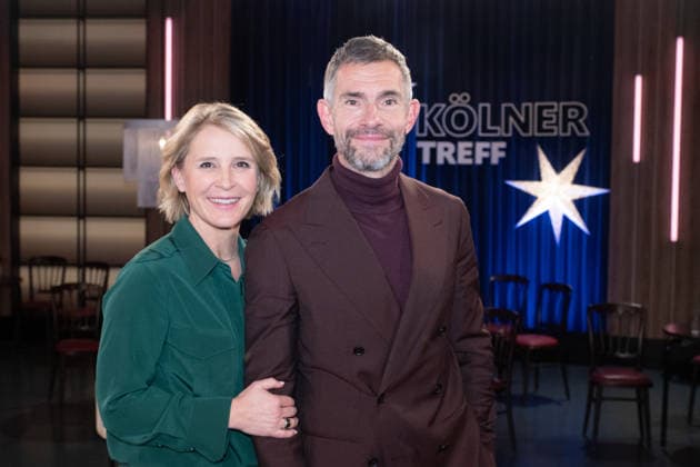 from left Susan LINK, presenter, Micky BEISENHERZ, presenter, host of the program ,,Koelner Treff,, on WDR television, 11 12 2025