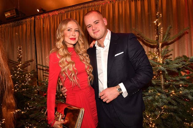 Jenny Elvers and her son Paul Jolig at Cathy s Charity Christmas Event at the Living Hotel Das Viktualienmarkt on 11 12 2025 in Munich Cathy Hummels Charity Christmas Event in Munich