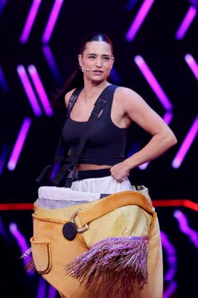 Presenter Amira Aly took 4th place as the character Eggi in the Prosieben show The Masked Singer at the MMC Studios in Ossendorf Cologne, 13 12 2025 NRW Germany Copyright: xChristophxHardtx