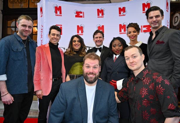 Gala Performance of Mischief s Christmas Carol Goes Wrong, Arrivals, London, UK. 14 December 2025 London, UK, 14 December 2025. Cast and crew at the Gala Performance of Mischief s Christmas Carol Goes Wrong at the Apollo Theatre, London, UK., Credit:Lee Floyd Avalon UK, London, Apollo Theatre Copyright: xLeexFloydx xAvalonx 1059250491