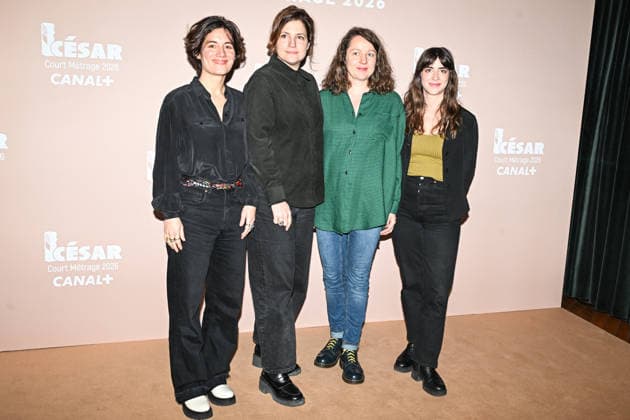 Photocall Courts Metrages Cesar 2026 in Paris FA (L-R) Pauline Tran Van Lieu, Louise Hémon, a guest and Lucie Rego pose for a photocall during the Brunch of Courts Metrages Cesar 2026 in Paris on December 14, 2025. Photo by Firas Abdullah ABACAPRESS.COM Paris Ile-de-France France  Copyright: xAbdullahxFiras ABACAx