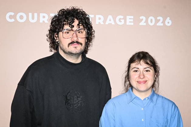 Photocall Courts Metrages Cesar 2026 in Paris FA (L-R) Sacha Trilles and a guest pose for a photocall during the Brunch of Courts Metrages Cesar 2026 in Paris on December 14, 2025. Photo by Firas Abdullah ABACAPRESS.COM Paris Ile-de-France France  Copyright: xAbdullahxFiras ABACAx