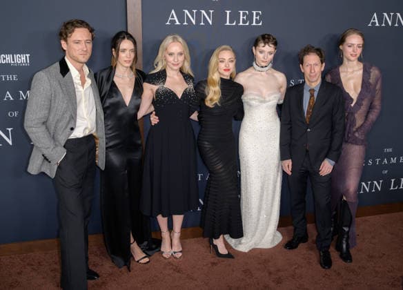 Premiere of The Testament of Ann Lee in Los Angeles LOS ANGELES, USA December 14, 2025 Lewis Pullman, Stacy Martin, Mona Fastvold, Amanda Seyfried, Thomasin McKenzie, Tim Blake Nelson Natalie Shinnick at the premiere of The Testament of Ann Lee at the Linwood Dunn Theatre Picture Paul Smith Featureflash 451556 2025 12 14 CA Los Angeles  Copyright: xPaulxSmithx xFeaturesxFlashx xStarfacex STAR_451556_094