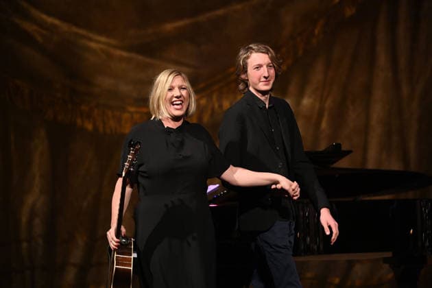 Claudia KORECK Musician with son Tim Advent concert of the Bavarian State Premier on 15 12 2025 at the Cuvillies Theater in the Residence in Munich