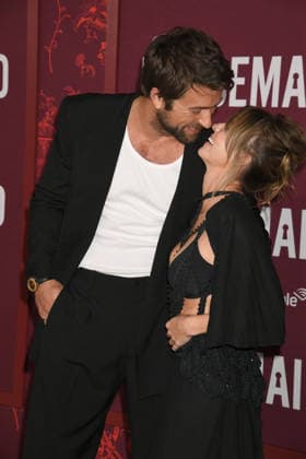 HOLLYWOOD, CA - DECEMBER 15: Brandon Sklenar and Courtney Salviolo at the Los Angeles premiere of The Housemaid on December 15, 2025 at the TCL Chinese Theater in Hollywood, California. Copyright: xJeffreyxMayerx
