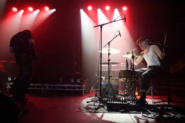 GANS Perform at Koko, London Bassist vocalist Tom Rhodes and Drummer vocalist Euan Woodman of english punk duo GANS performs at Koko in London, England, UK on Monday 15 December 2025., Credit:Justin Ng Avalon UK, England, London, Koko  Copyright: xJustinxNgx xAvalonx 1059599082
