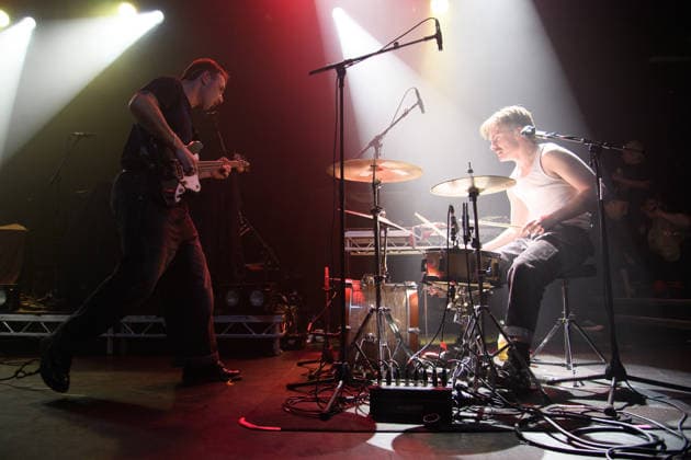 GANS Perform at Koko, London Bassist vocalist Tom Rhodes and Drummer vocalist Euan Woodman of english punk duo GANS performs at Koko in London, England, UK on Monday 15 December 2025., Credit:Justin Ng Avalon UK, England, London, Koko  Copyright: xJustinxNgx xAvalonx 1059599093