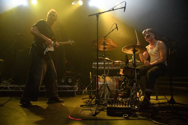 GANS Perform at Koko, London Bassist vocalist Tom Rhodes and Drummer vocalist Euan Woodman of english punk duo GANS performs at Koko in London, England, UK on Monday 15 December 2025., Credit:Justin Ng Avalon UK, England, London, Koko  Copyright: xJustinxNgx xAvalonx 1059599127