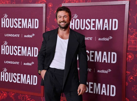 Cast member Brandon Sklenar attends the premiere of the motion picture thriller The Housemaid the TCL Chinese Theatre in the Hollywood section of Los Angeles on Monday, December 15, 2025. Storyline: A struggling woman is happy to start over as a housemaid for an affluent, elite couple.  LAP2025121511 JIMxRUYMEN