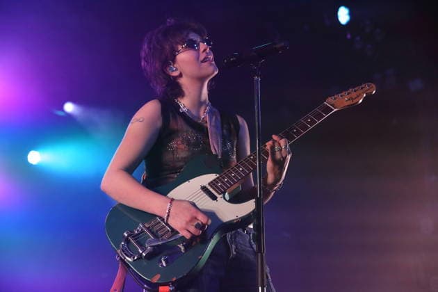 Mikaela Mullaney Straus aka King Princess at a concert at Astra Kulturhaus in Berlin, December 17, 2025 King Princess concert Berlin
