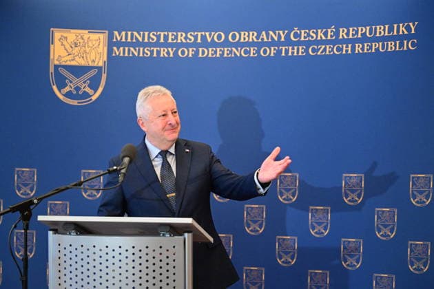 Czech Defence Minister Jaromir Zuna (for SPD) gives a press conference to present his vision of Defence Ministry, in Prague, Czech Republic, on December 19, 2025. (CTKxPhoto RomanxVondrous) CTKPhotoP2025121902805  CTKPhotoP2025121902805