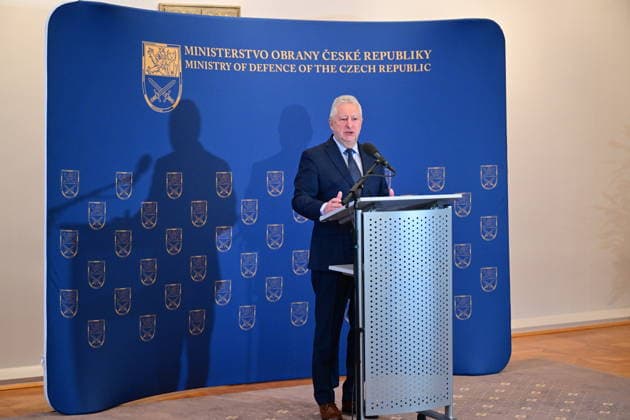 Czech Defence Minister Jaromir Zuna (for SPD) gives a press conference to present his vision of Defence Ministry, in Prague, Czech Republic, on December 19, 2025. (CTKxPhoto RomanxVondrous) CTKPhotoP2025121902832  CTKPhotoP2025121902832