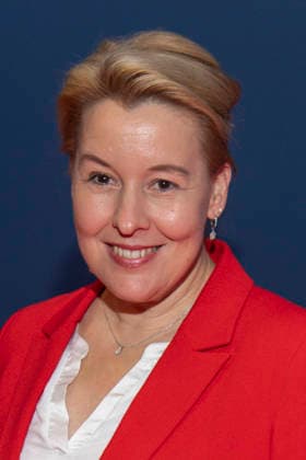 ABBberlin Franziska Giffey SPD politician at the world premiere of POLAR EXPERIENCE The immersive exhibition about the Arctic and Antarctic at Arena Berlin on 05 12 2025 Berlin Germany