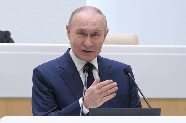 Russia Putin Parliament 9079110 24.12.2025 Russian President Vladimir Putin speaks during a session at the Federation Council, the upper house of parliament, in Moscow, Russia. Alexey Nikolskiy Sputnik Moscow Russia Copyright: xAlexeyxNikolskiyx