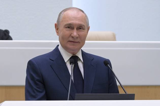 Russia Putin Parliament 9079143 24.12.2025 Russian President Vladimir Putin speaks during a session at the Federation Council, the Upper House of the Russian Parliament, in Moscow, Russia. Alexey Nikolskiy Sputnik Moscow Russia Copyright: xAlexeyxNikolskiyx