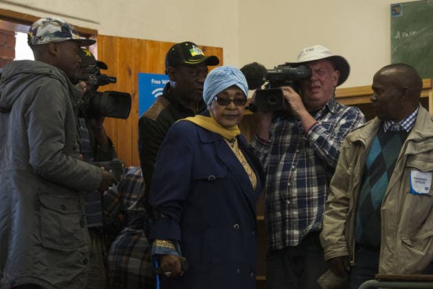 Municipal Elections in South Africa JOHANNESBURG, SOUTH AFRICA - AUGUST 3: Winnie Madikizela-Mandela, second wife of former South African President Nelson Mandela, arrives at Orlando West Middle School polling station to cast her vote during the Municipal Elections in Johannesburg, South Africa on August 3, 2016. South Africa World. Editorial use only. Please get in touch for any other usage.  Copyright: x2025xAnadoluxShiraazxMohamedx