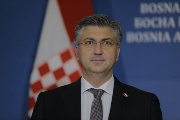 Prime Minister of Croatia Andrej Plenkovic in Sarajevo SARAJEVO, BOSNIA AND HERZEGOVINA - DECEMBER 13: Prime Minister of Croatia Andrej Plenkovic meets Chairman of the Council of Ministers of Bosnia and Herzegovina Zoran Tegeltija (not seen) in Sarajevo, Bosnia and Herzegovina on December 13, 2021. Saraybosna Bosna Hersek. Editorial use only. Please get in touch for any other usage. Copyright: x2025xAnadoluxSamırxJordamovıcx