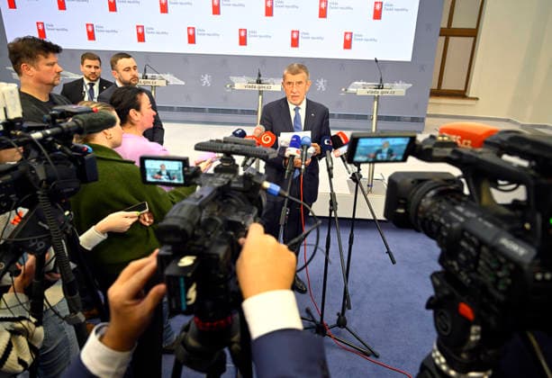 Czech Prime Minister Andrej Babis (ANO) speaks to journalists after a New Year s lunch with President Petr Pavel, in Prague, Czech Republic, on January 7, 2026. (CTKxPhoto KaterinaxSulova) CTKPhotoP2026010704913  CTKPhotoP2026010704913