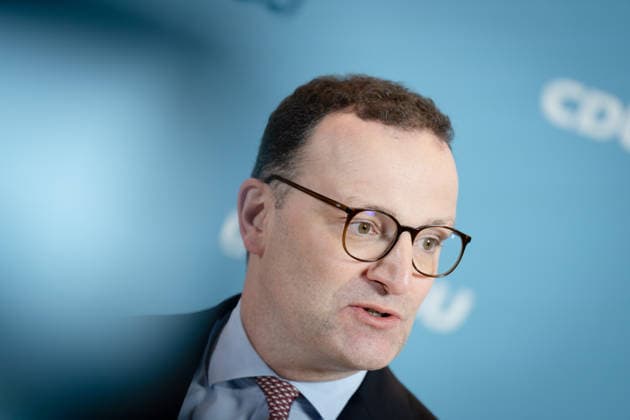 Bundestag parliamentary group, CDU CSU, Jens Spahn press statement, Bundestag, Bundestag parliamentary group, CDU CSU, Chairman, Jens Spahn, CDU Berlin Berlin GER