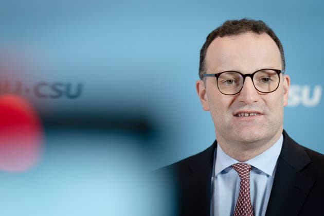 Bundestag parliamentary group, CDU CSU, Jens Spahn press statement, Bundestag, Bundestag parliamentary group, CDU CSU, Chairman, Jens Spahn, CDU Berlin Berlin GER