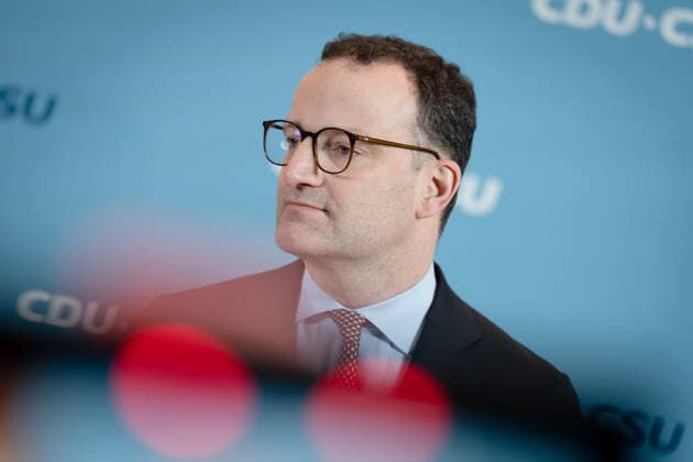 Bundestag parliamentary group, CDU CSU, Jens Spahn press statement, Bundestag, Bundestag parliamentary group, CDU CSU, Chairman, Jens Spahn, CDU Berlin Berlin GER