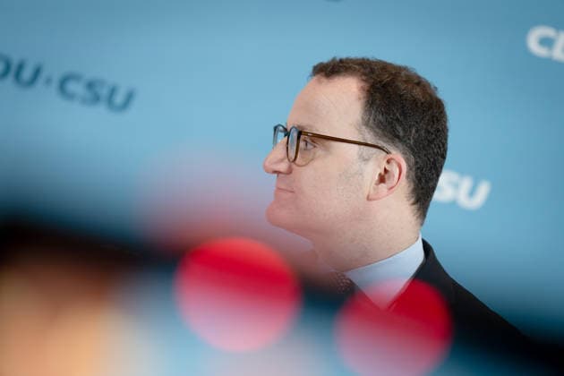 Bundestag parliamentary group, CDU CSU, Jens Spahn press statement, Bundestag, Bundestag parliamentary group, CDU CSU, Chairman, Jens Spahn, CDU Berlin Berlin GER