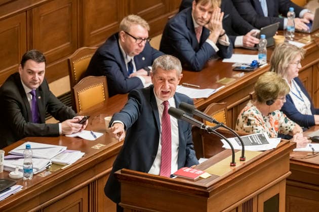 Czech Prime Minister Andrej Babis (ANO) speaks at a meeting of the Chamber of Deputies, in Prague, Czech Republic, on January 15, 2026. (CTKxPhoto VitxSimanek) CTKPhotoP2026011502688  CTKPhotoP2026011502688
