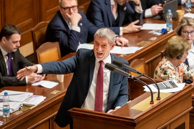 Czech Prime Minister Andrej Babis (ANO) speaks at a meeting of the Chamber of Deputies, in Prague, Czech Republic, on January 15, 2026. (CTKxPhoto VitxSimanek) CTKPhotoP2026011503302  CTKPhotoP2026011503302