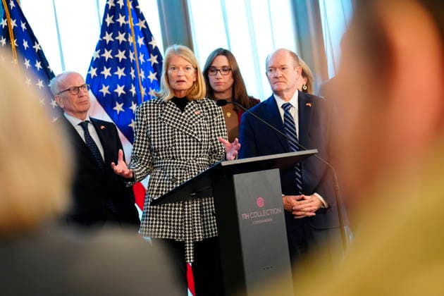 DENMARK Press conference with American delegation Senator Lisa Murkowski from the Republican Party speaks during a press conference with an American delegation, consisting of senators and members of the House of Representatives, in Copenha  Copyright: IdaxMariexOdgaardx spdk20260117-111808-L