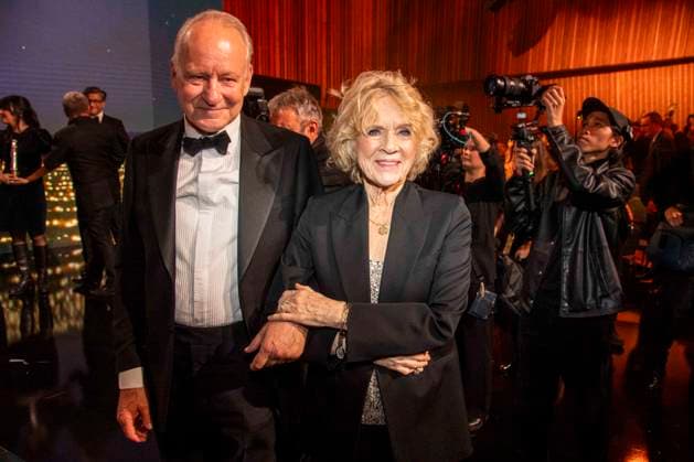 abb Stellan Skarsgard and Liv Ullmann European as guests on the red carpet at the gala of the European Film Awards 2026 European Film Awards 2026 at Haus der Kulturen der Welt on 17 01 2026 in Berlin Berlin Germany