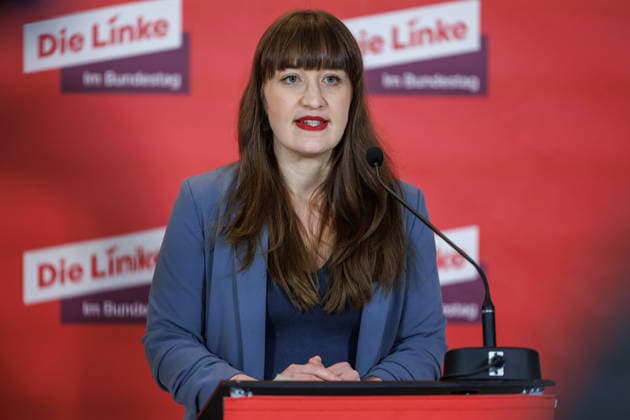 Statement Die Linke Heidi Reichinnek Die Linke at a statement on 27 01 26 in Berlin Berlin Berlin Germany Reichstag