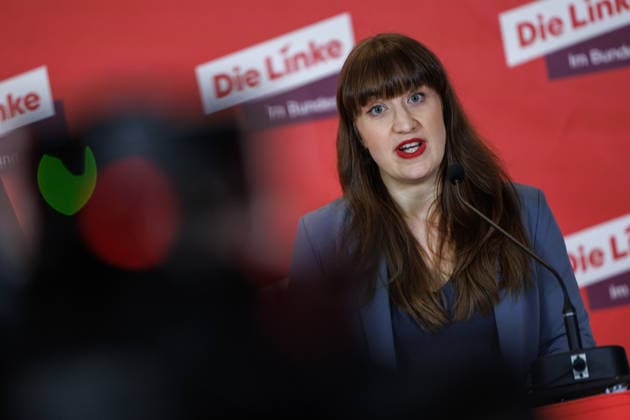 Statement Die Linke Heidi Reichinnek Die Linke at a statement on 27 01 26 in Berlin Berlin Berlin Germany Reichstag