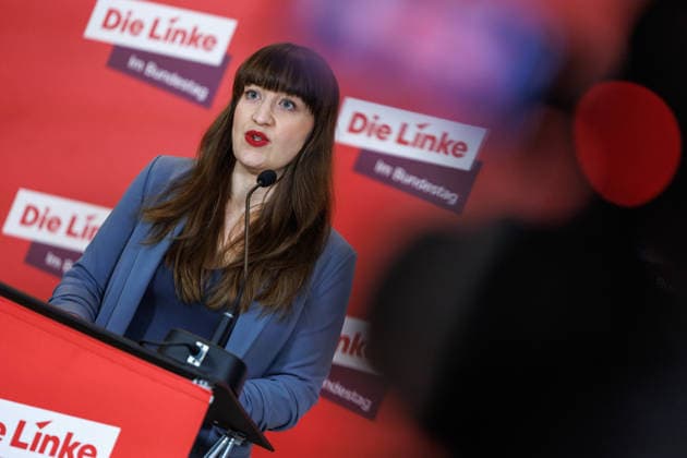 Statement Die Linke Heidi Reichinnek Die Linke at a statement on 27 01 26 in Berlin Berlin Berlin Germany Reichstag