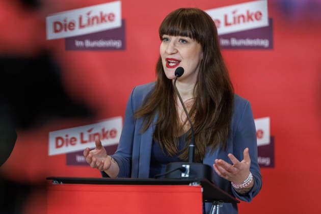 Statement Die Linke Heidi Reichinnek Die Linke at a statement on 27 01 26 in Berlin Berlin Berlin Germany Reichstag