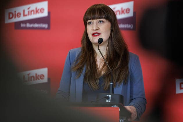Statement Die Linke Heidi Reichinnek Die Linke at a statement on 27 01 26 in Berlin Berlin Berlin Germany Reichstag