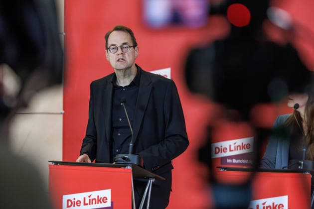 Statement Die Linke Soeren Pellmann Die Linke at a statement on 27 01 26 in Berlin Berlin Berlin Germany Reichstag