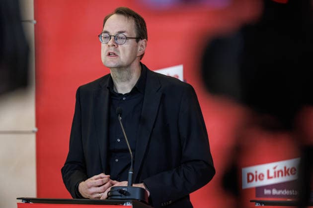 Statement Die Linke Soeren Pellmann Die Linke at a statement on 27 01 26 in Berlin Berlin Berlin Germany Reichstag