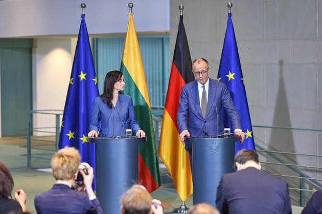 Berlin, Germany, 29 01 2026 Federal Chancellery Visit by Lithuanian Prime Minister Inga Ruginiene and Federal Chancellor Friedrich Merz CDU Copyright: xdtsxNachrichtenagenturx dts_104219