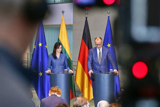 Berlin, Germany, 29 01 2026 Federal Chancellery Visit by Lithuanian Prime Minister Inga Ruginiene and Federal Chancellor Friedrich Merz CDU Copyright: xdtsxNachrichtenagenturx dts_104220