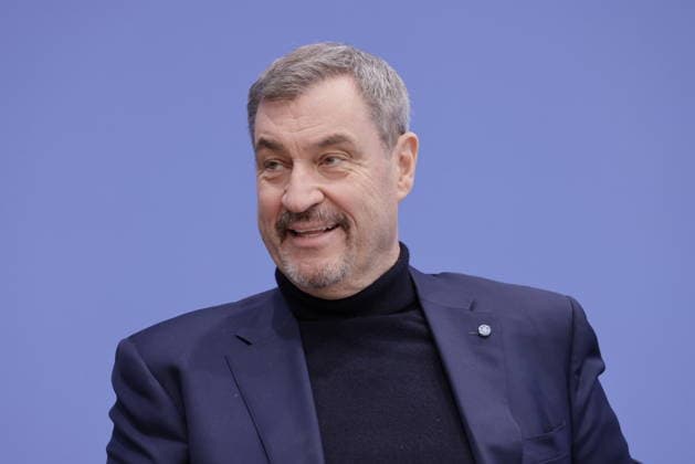 Dr. Markus Söder MdL, Minister President of Bavaria and Chairman of the CSU, Germany, Berlin, Federal Press Conference, Topic 3 Lions Alliance