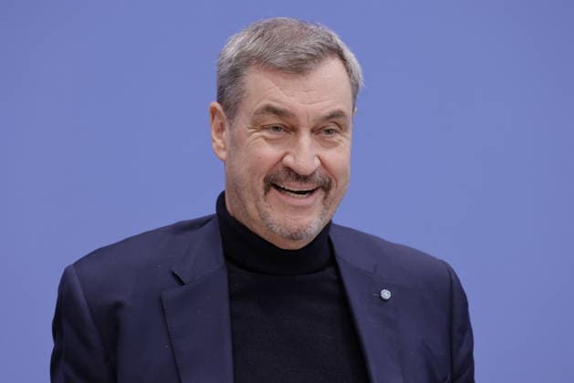 Dr. Markus Söder MdL, Minister President of Bavaria and Chairman of the CSU, Germany, Berlin, Federal Press Conference, Topic 3 Lions Alliance