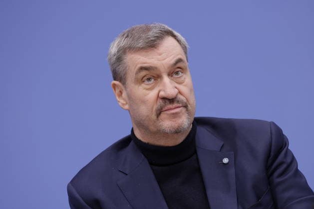 Dr. Markus Söder MdL, Minister President of Bavaria and Chairman of the CSU, Germany, Berlin, Federal Press Conference, Topic 3 Lions Alliance
