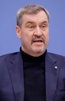 Dr. Markus Söder MdL, Minister President of Bavaria and Chairman of the CSU, Germany, Berlin, Federal Press Conference, Topic 3 Lions Alliance