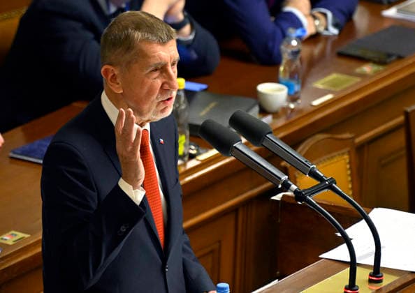 Czech Prime Minister Andrej Babis (ANO) speaks at Chamber of Deputies meeting to vote no confidence in the government, in Prague, Czech Republic, on February 3, 2026. (CTKxPhoto KaterinaxSulova) CTKPhotoP2026020303423  CTKPhotoP2026020303423
