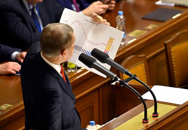 Czech Prime Minister Andrej Babis (ANO) speaks at Chamber of Deputies meeting to vote no confidence in the government, in Prague, Czech Republic, on February 3, 2026. (CTKxPhoto KaterinaxSulova) CTKPhotoP2026020303453  CTKPhotoP2026020303453