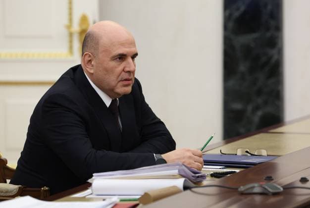 Russia Putin Economy 9098326 03.02.2026 Russian Prime Minister Mikhail Mishustin attends a meeting on economic issues held by President Vladimir Putin at the Kremlin in Moscow, Russia. Vyacheslav Prokofyev Sputnik Moscow Russia  Copyright: xVyacheslavxProkofyevx